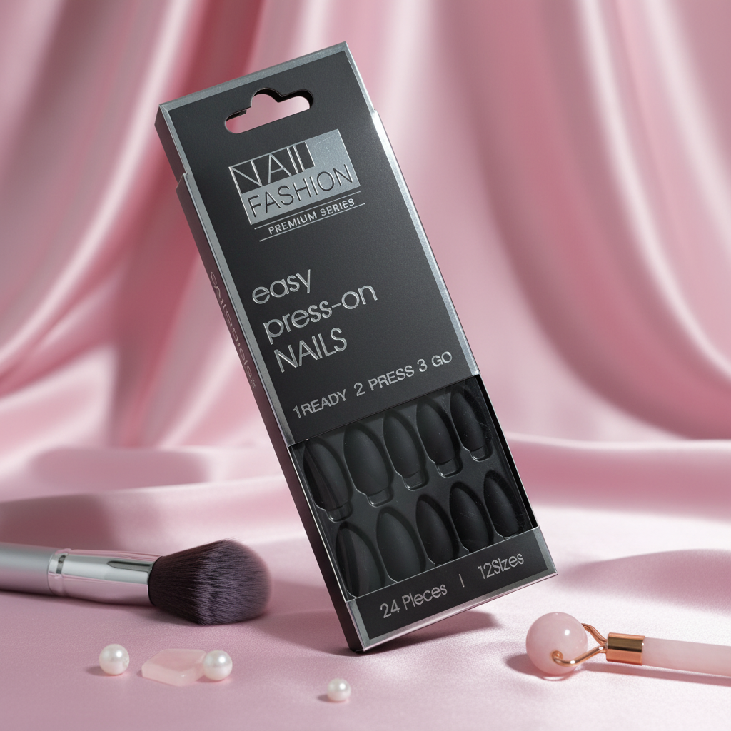 Matte Jet Black Press-On Nails