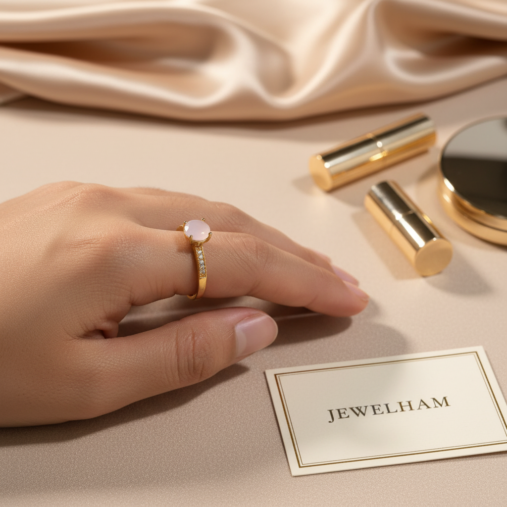 Blush Sapphire Ring - Gold
