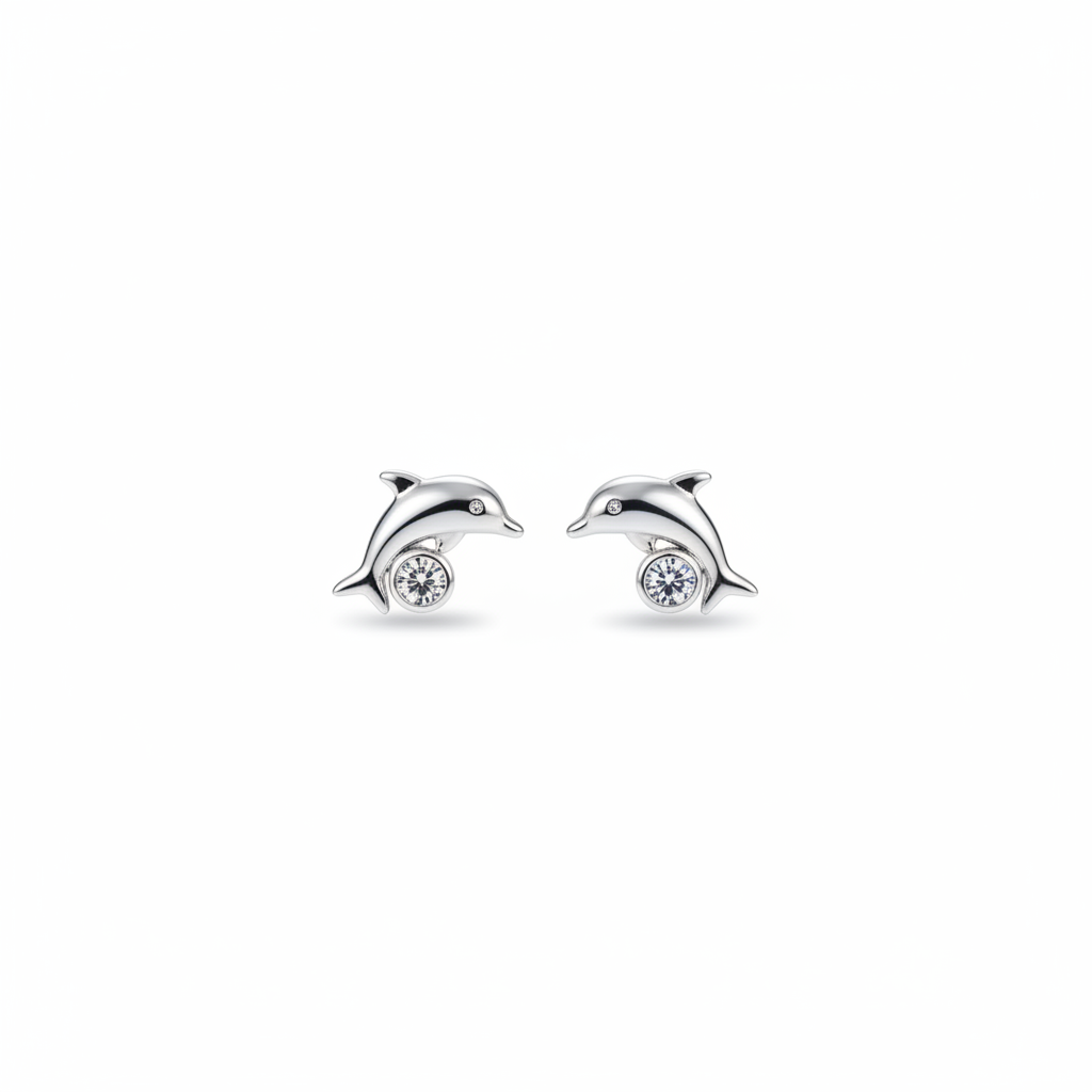 Dolphin Crystal Studs