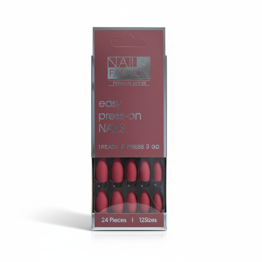 Matte Ruby Press-On Nails