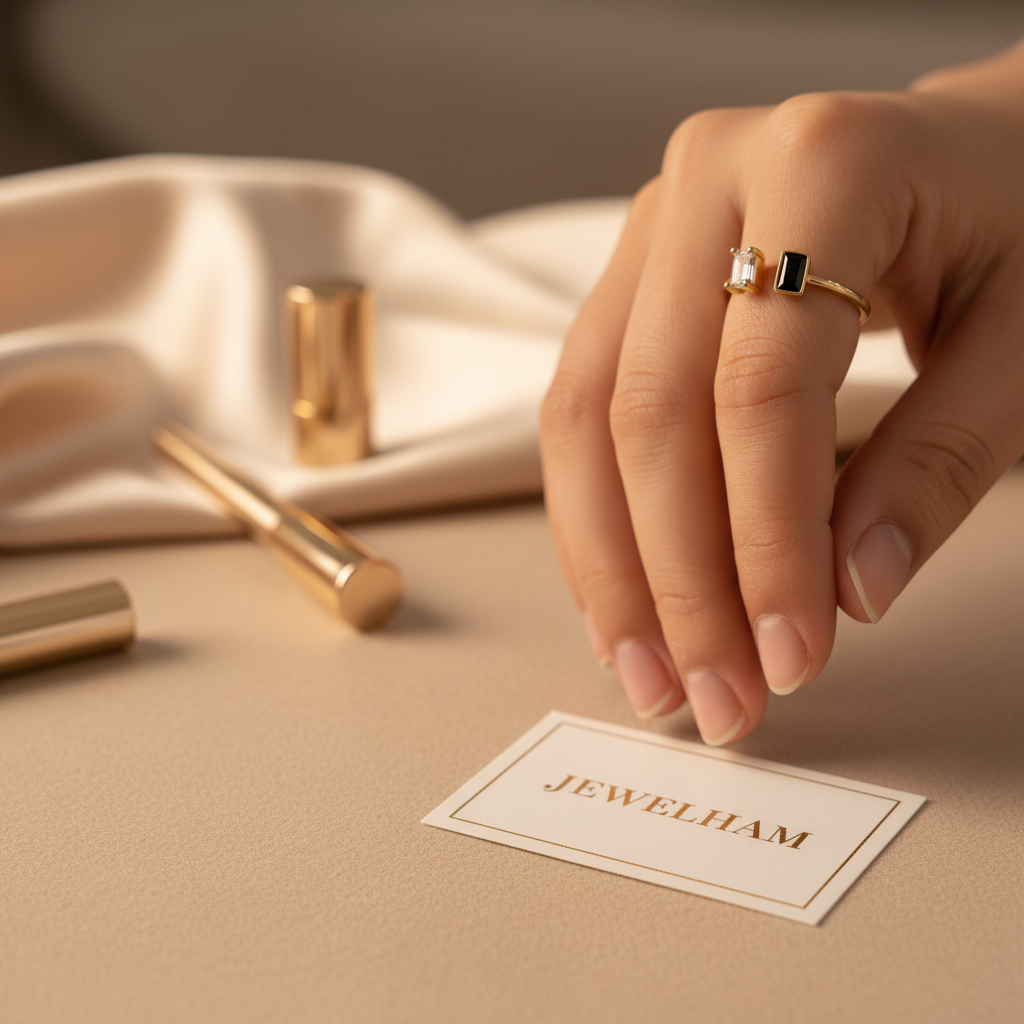 Onyx Spark Ring - Rectangular