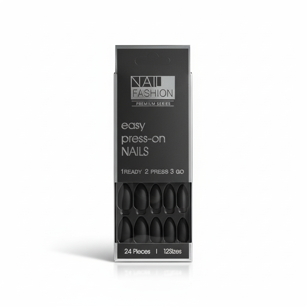 Matte Jet Black Press-On Nails
