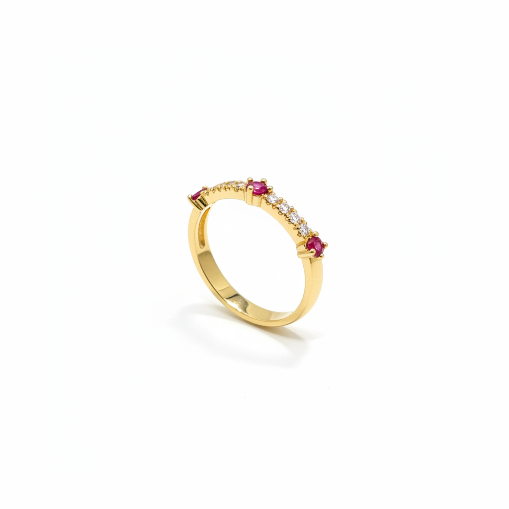 Cranberry Dot Ring - Gold