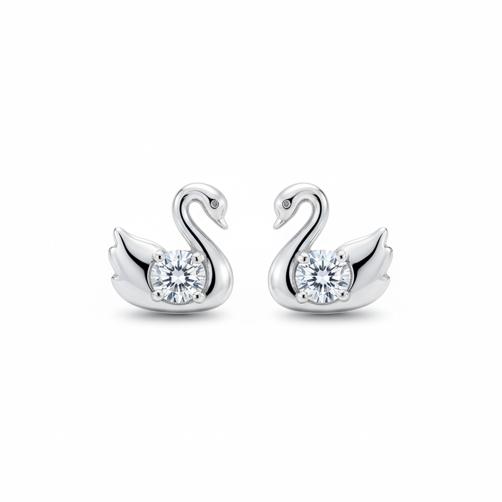 Swan Crystal Studs