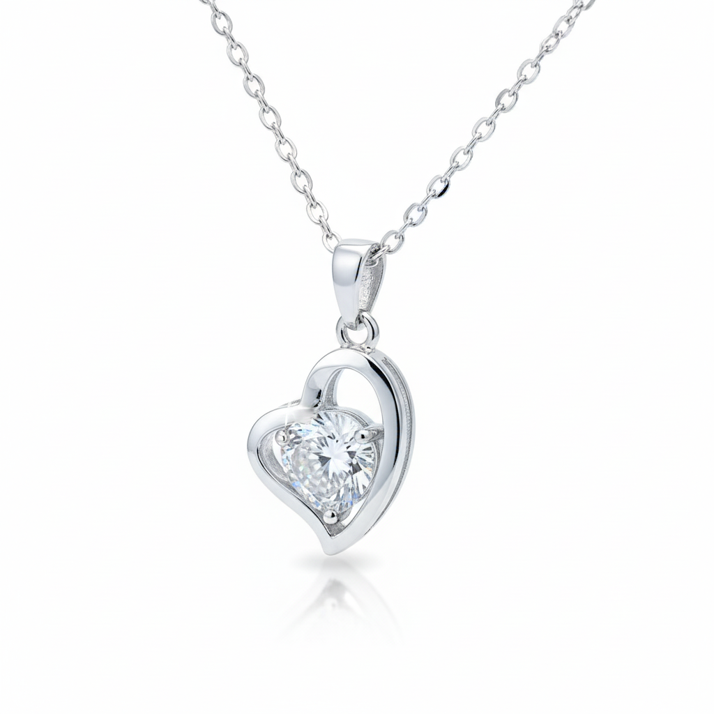 Heart Crystal Pendant Necklace