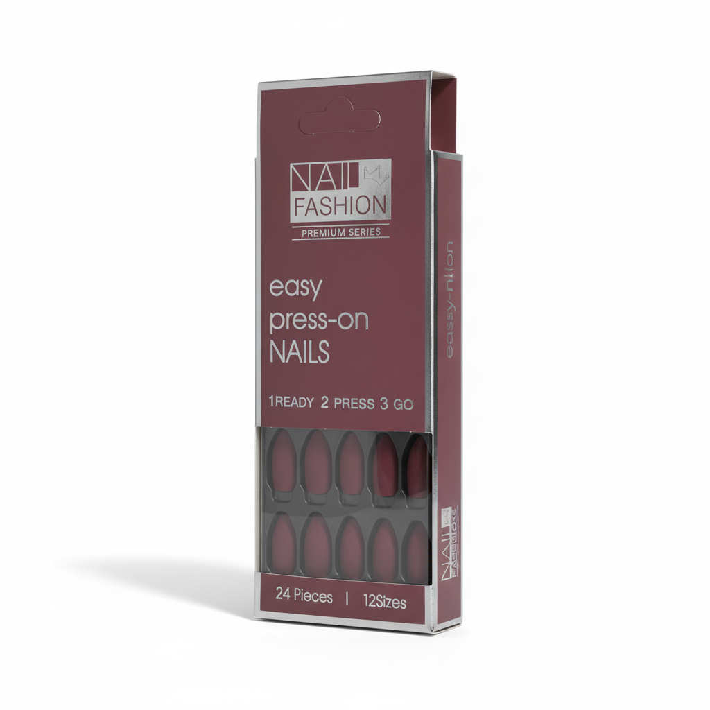 Matte Burgundy Press-On Nails