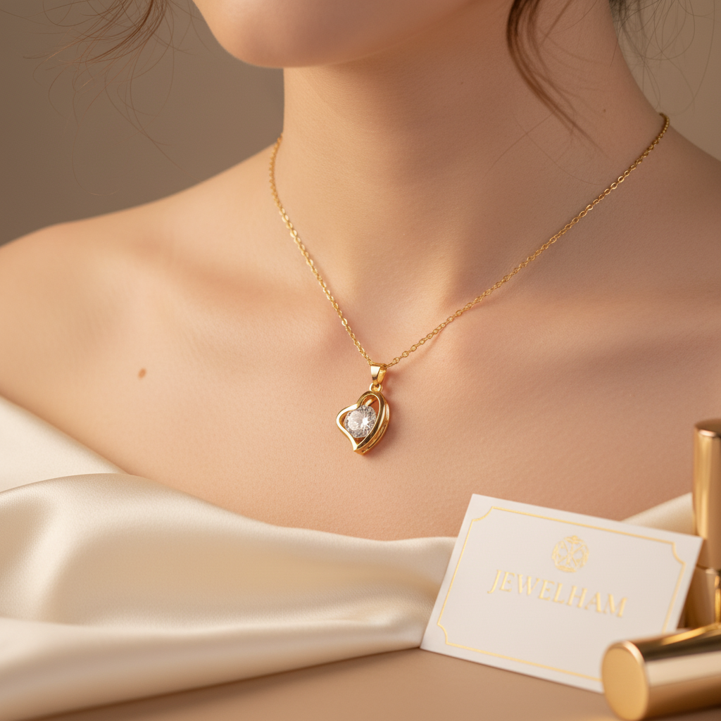 LuxeHeart Crystal Pendant