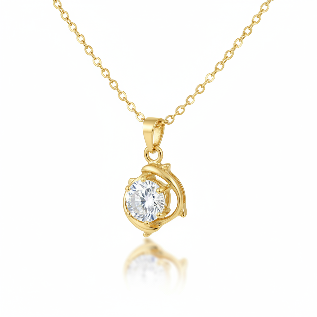 Dolphin Crystal Pendant