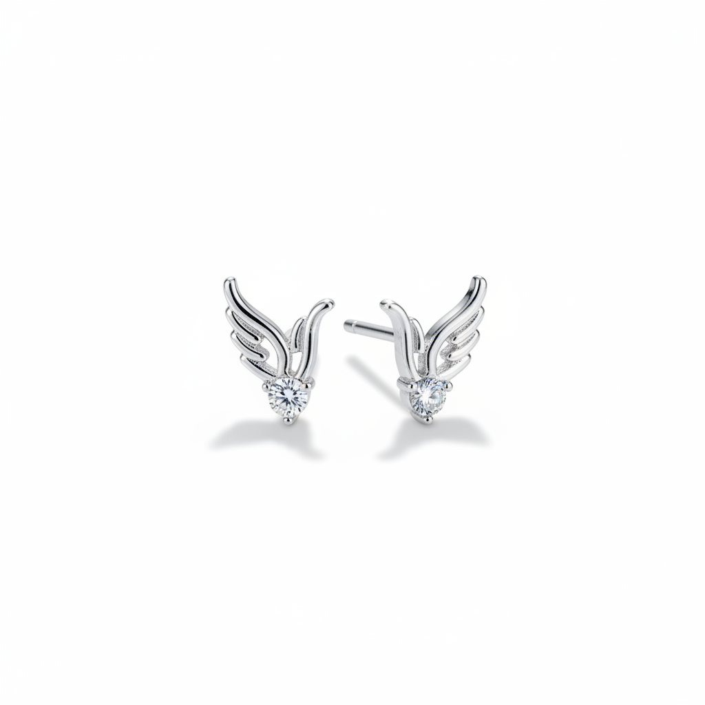 Winged Heart Studs