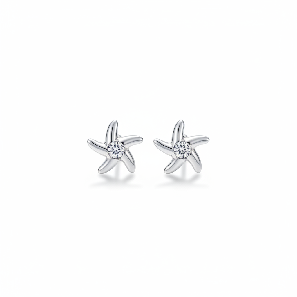 Starfish Crystal Stud Earrings