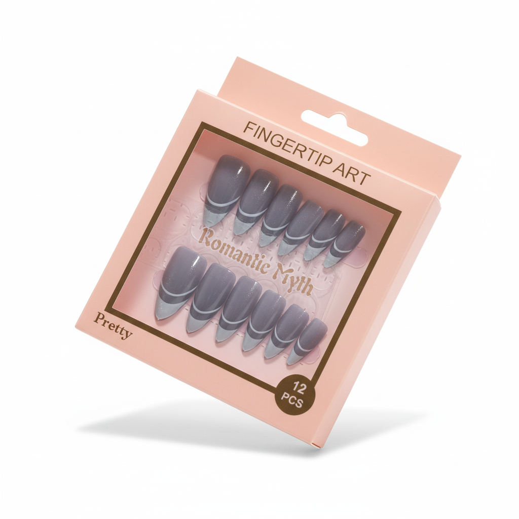 Smoky Lavender French Press-On Nails