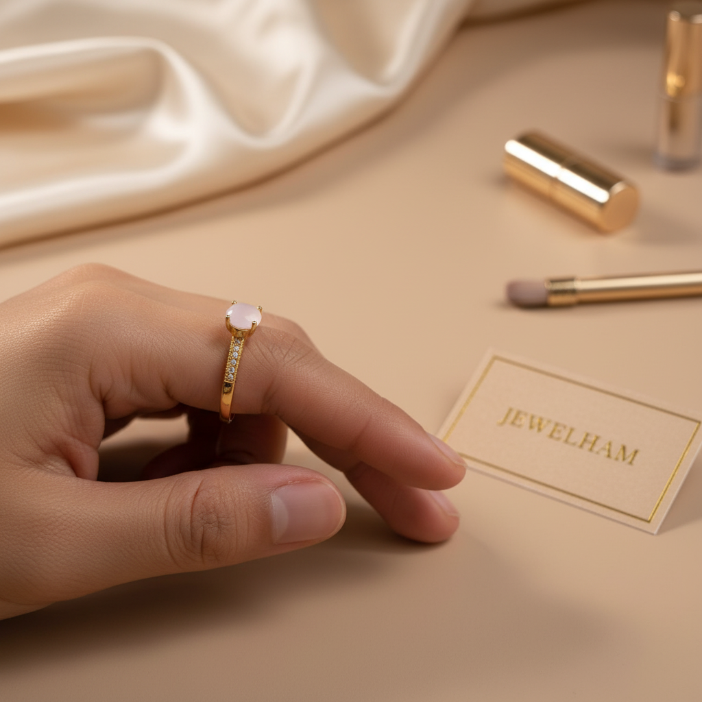 Blush Sapphire Ring - Gold