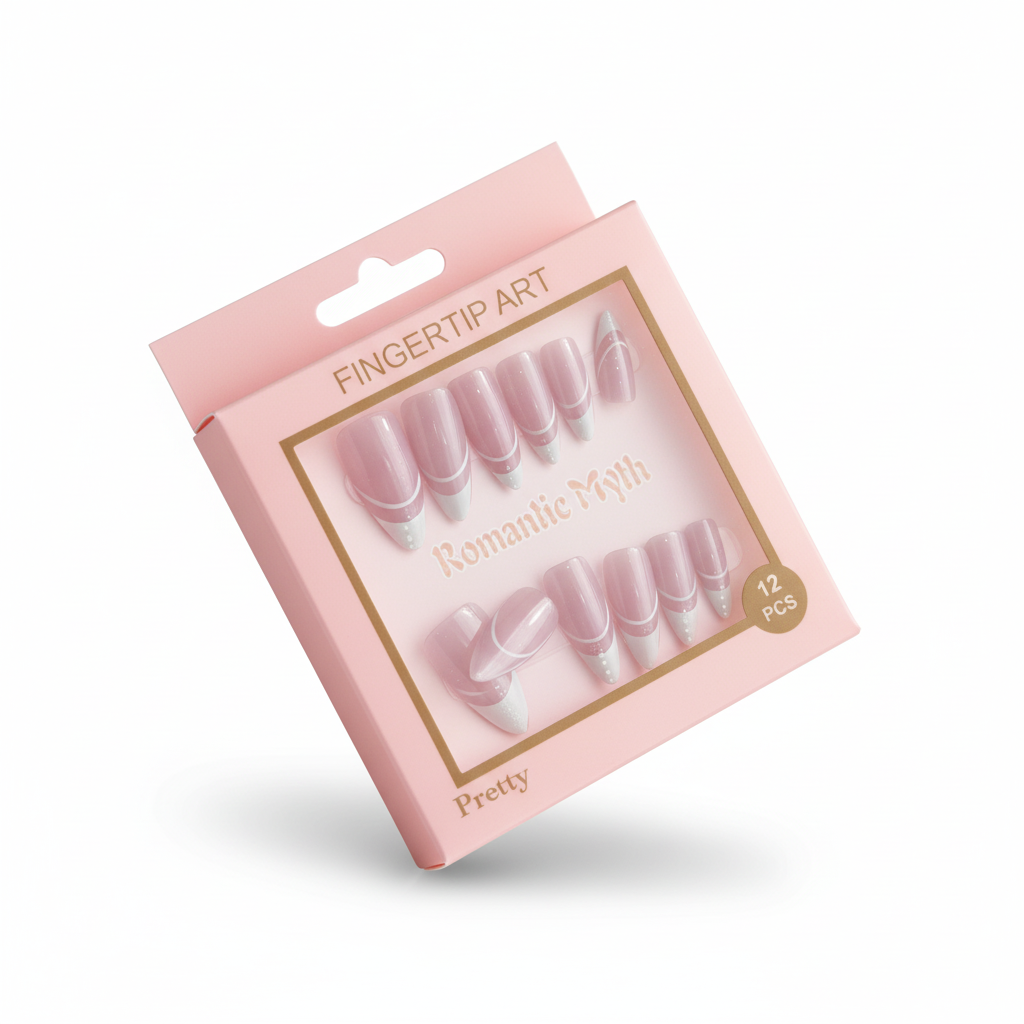 Blush Glitter French Press-On Nails