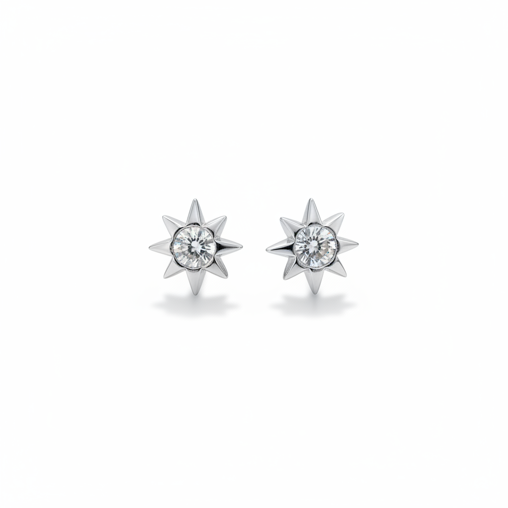 Star Crystal Stud Earrings
