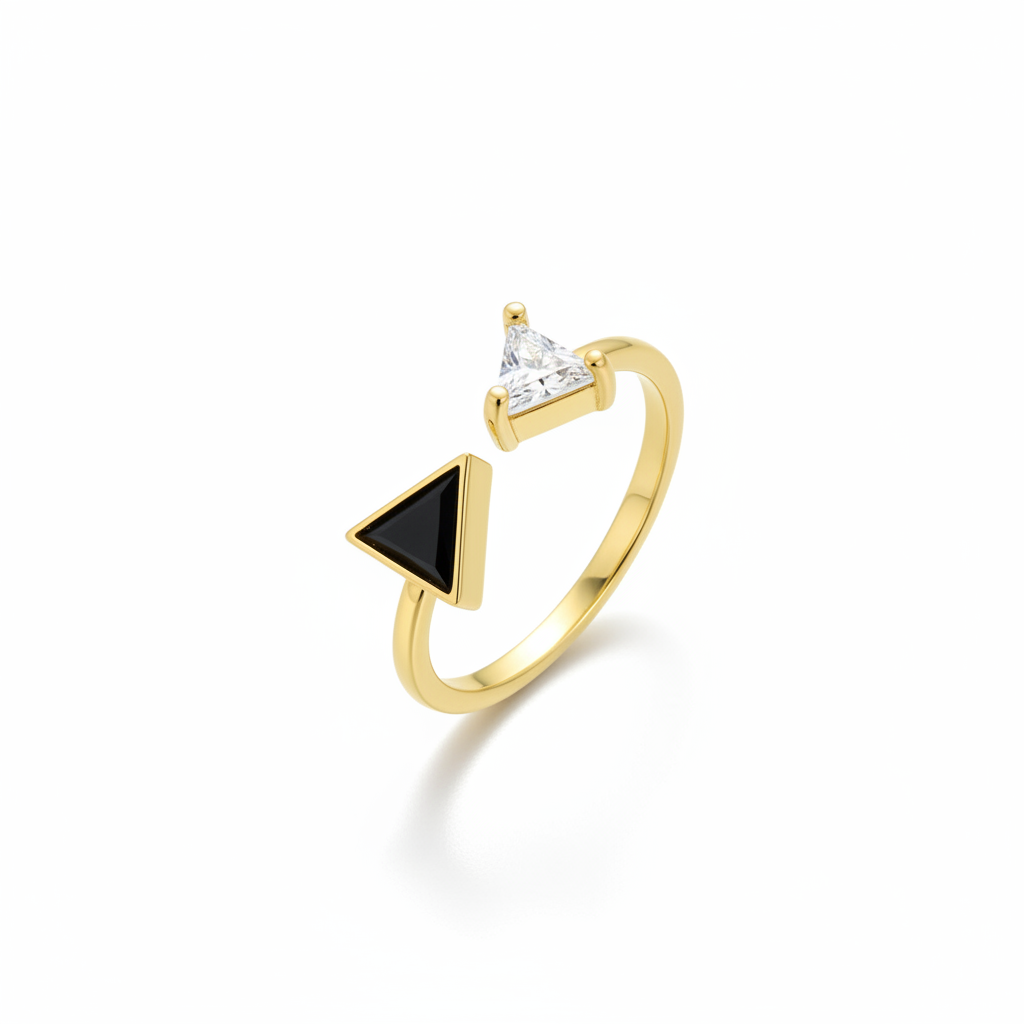 Dual Triangle Crystal Ring
