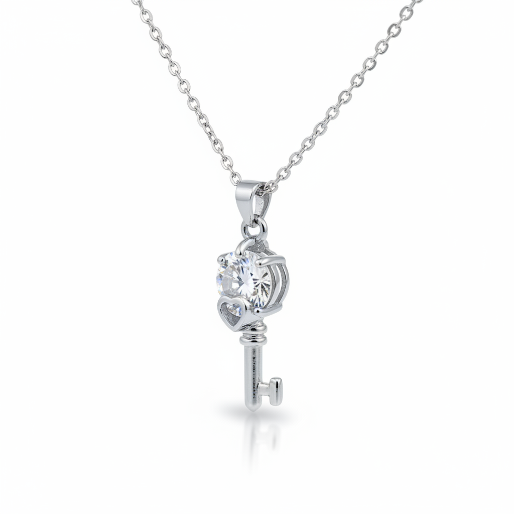 Love Key Crystal Pendant