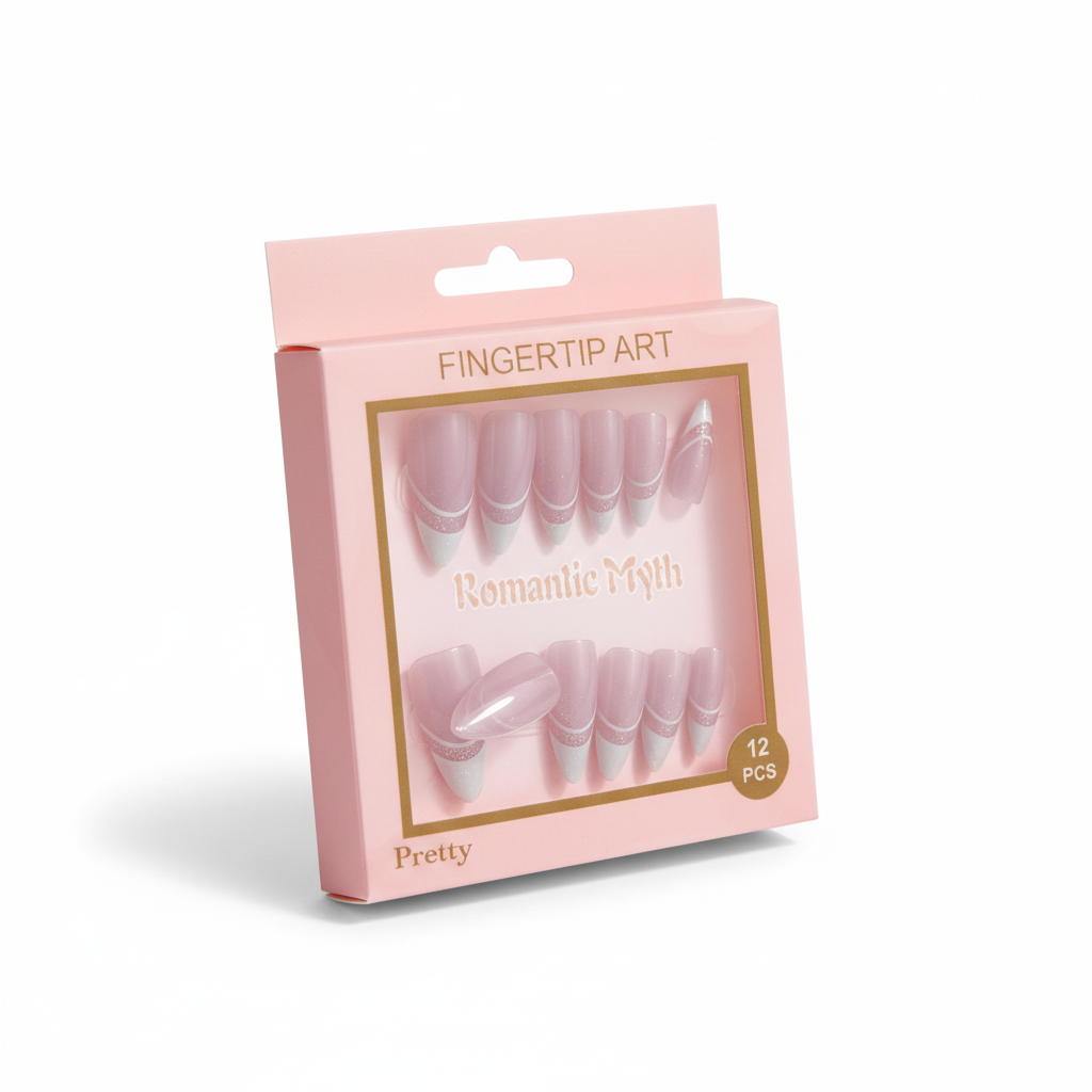 Blush Glitter French Press-On Nails