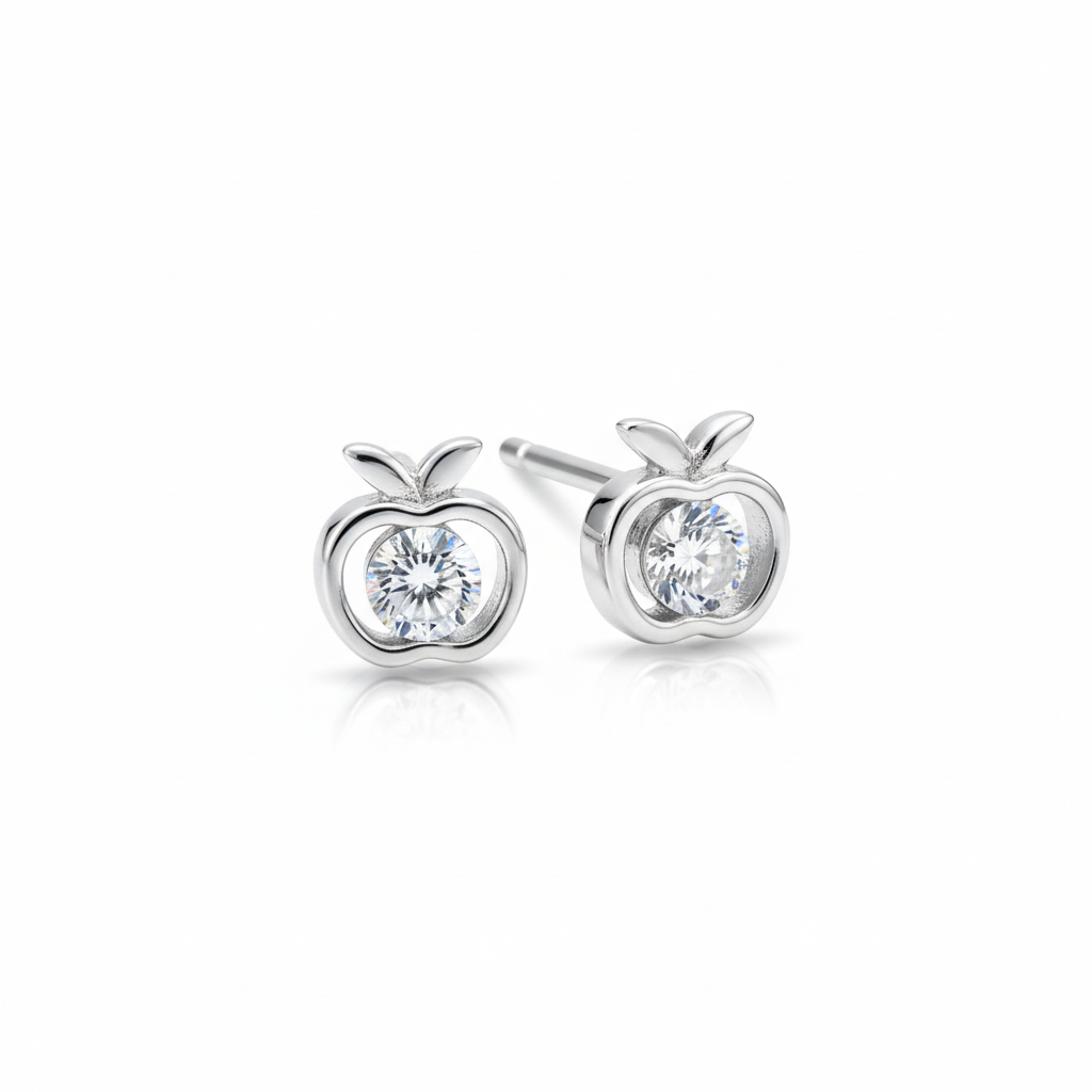Crystal Apple Studs