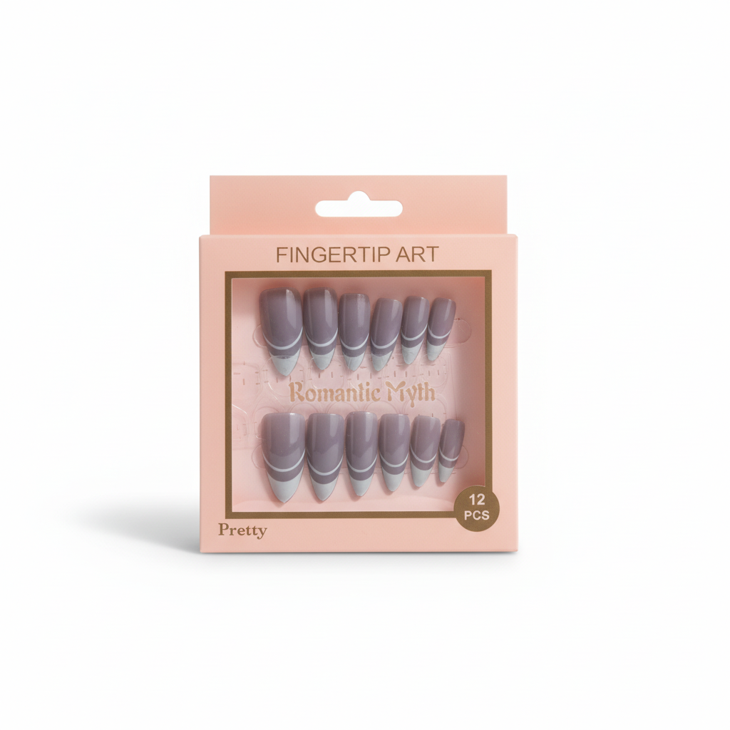 Smoky Lavender French Press-On Nails