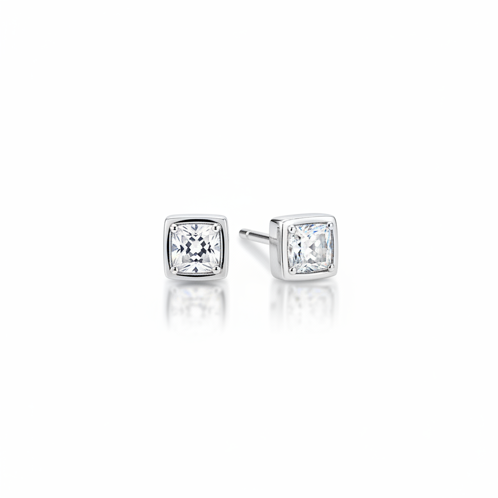 Arctic Square Crystal Studs