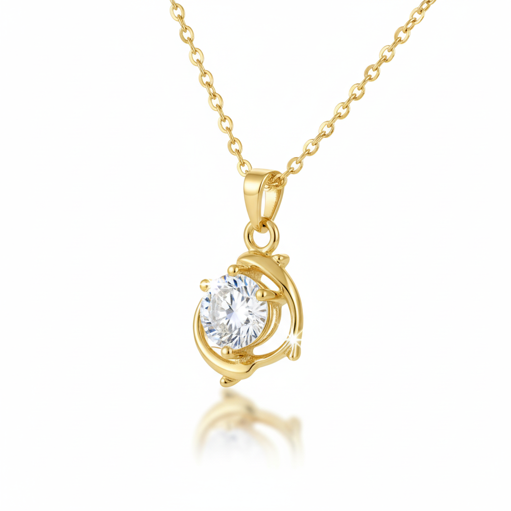 Dolphin Crystal Pendant