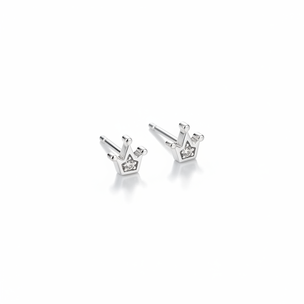 Crown Crystal Studs
