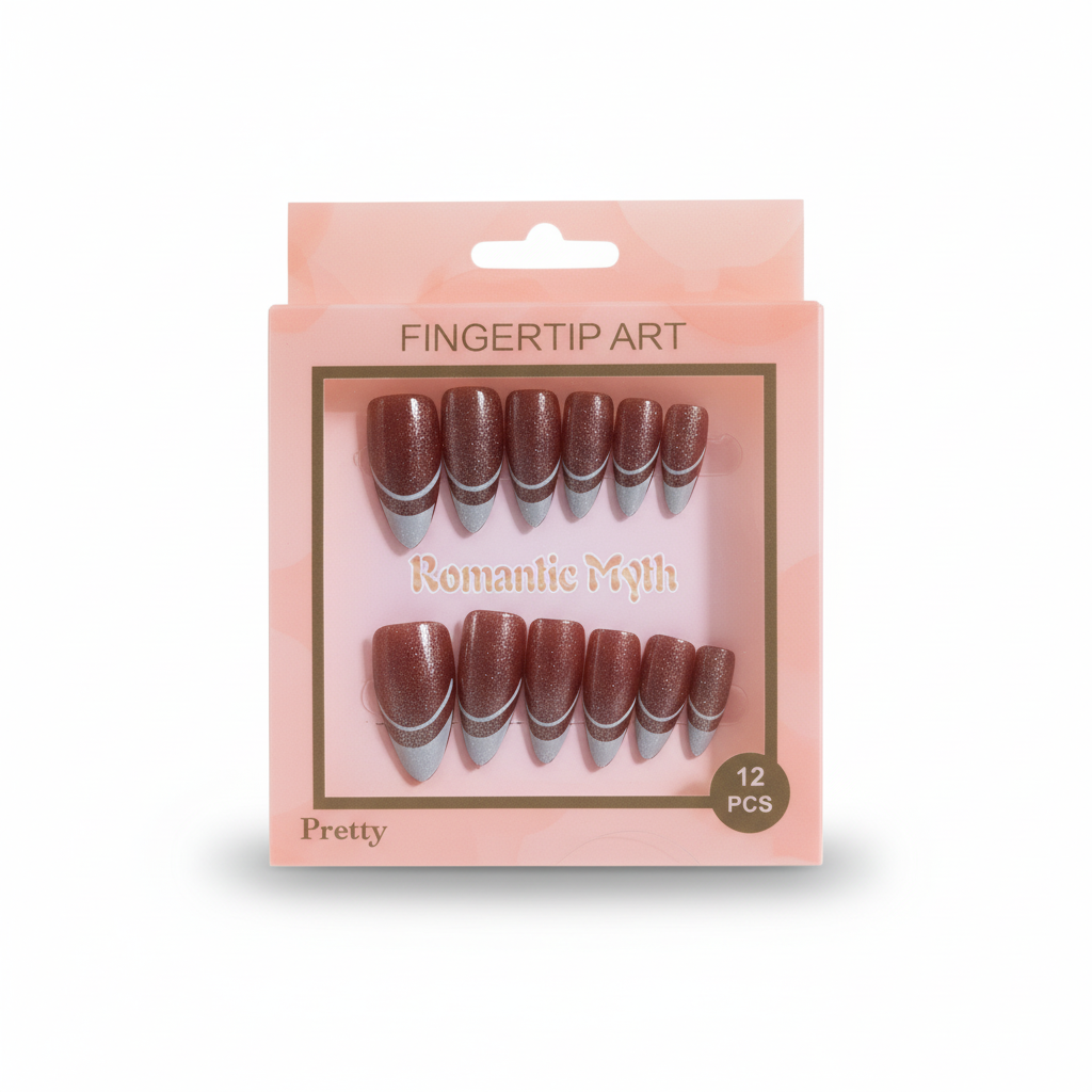 Velvet Rose Glitter French Press-On Nails