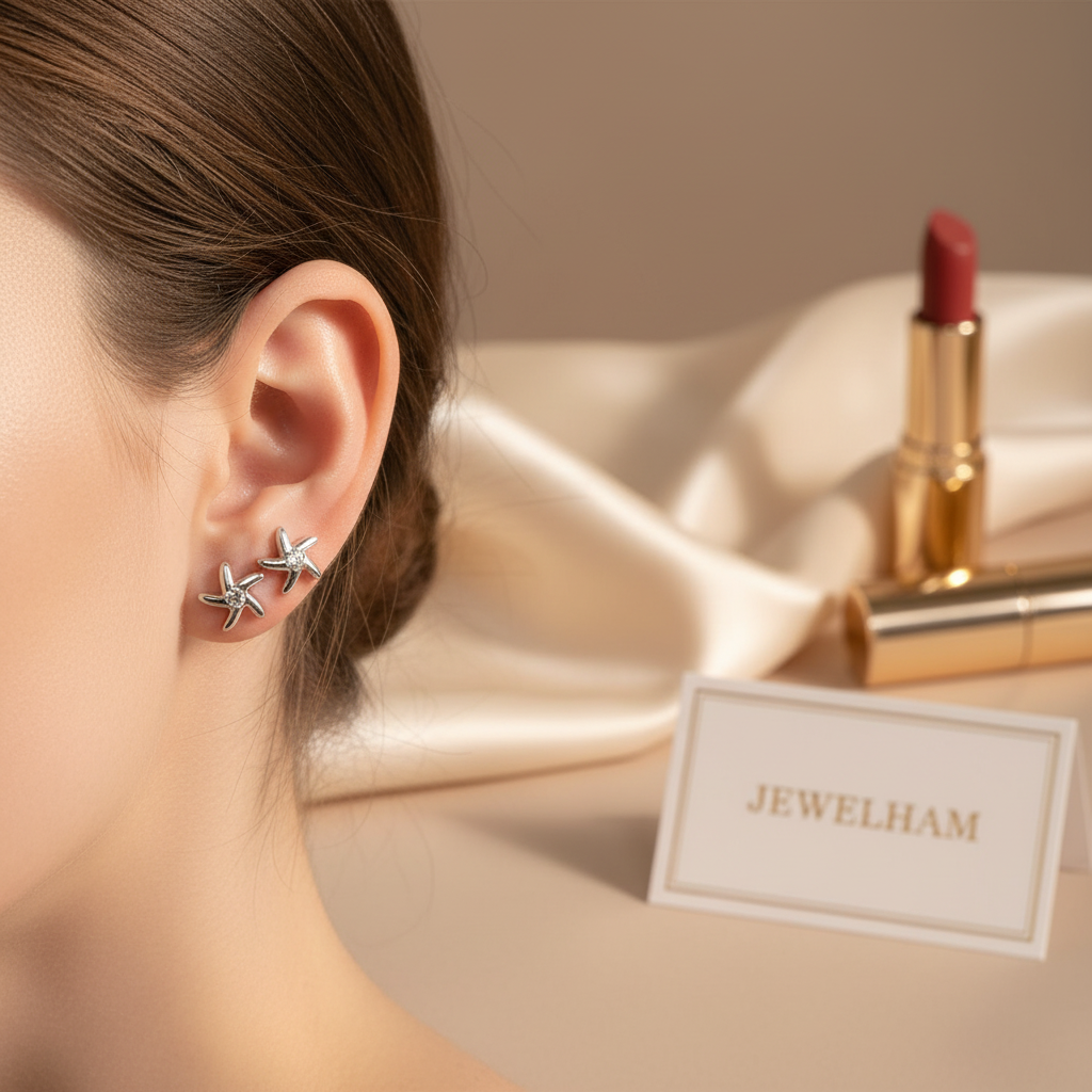 Starfish Crystal Stud Earrings