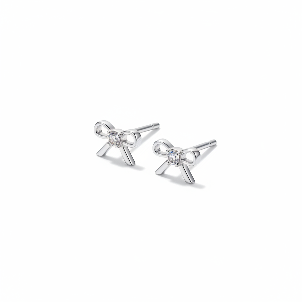 Crystal Bowknot Studs