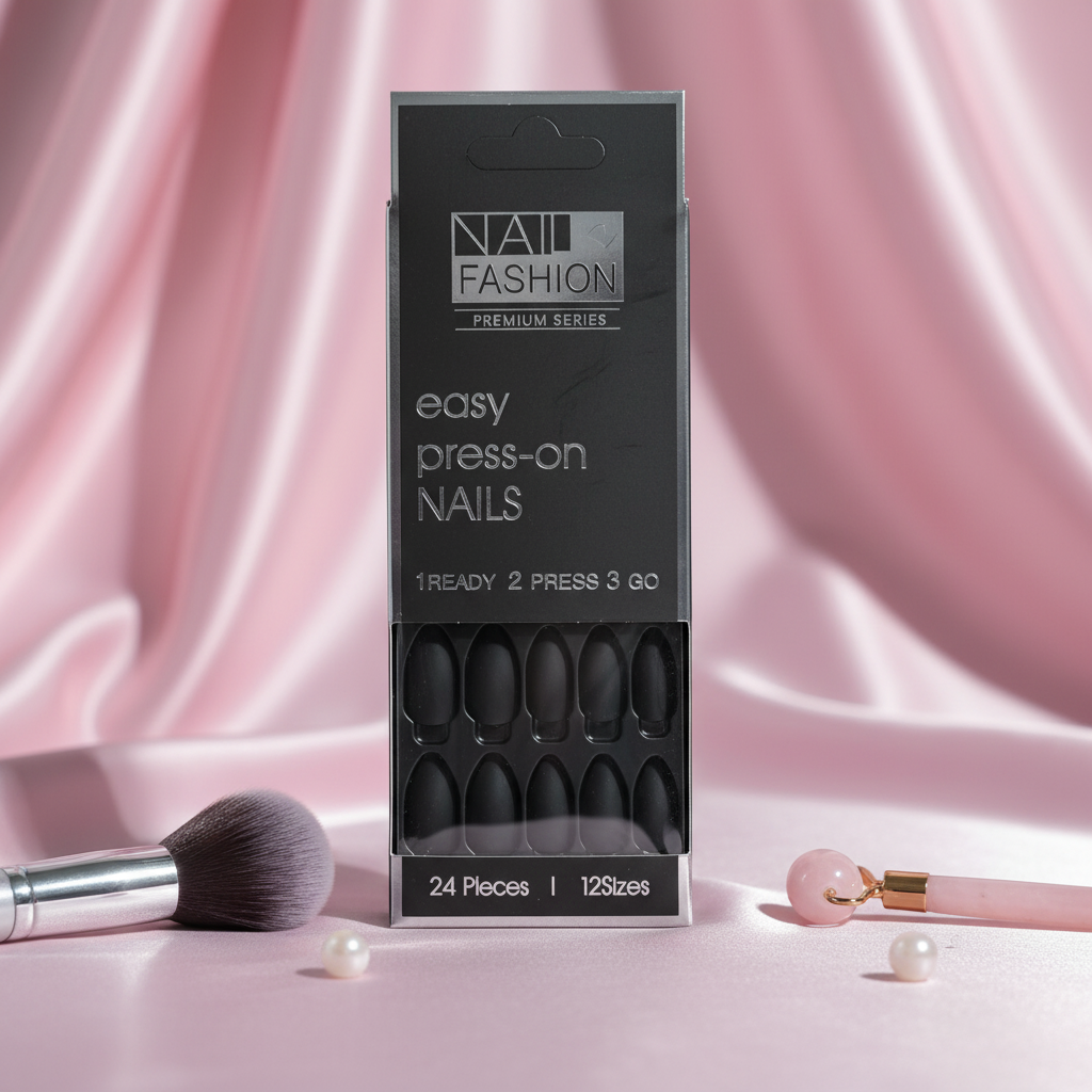 Matte Jet Black Press-On Nails