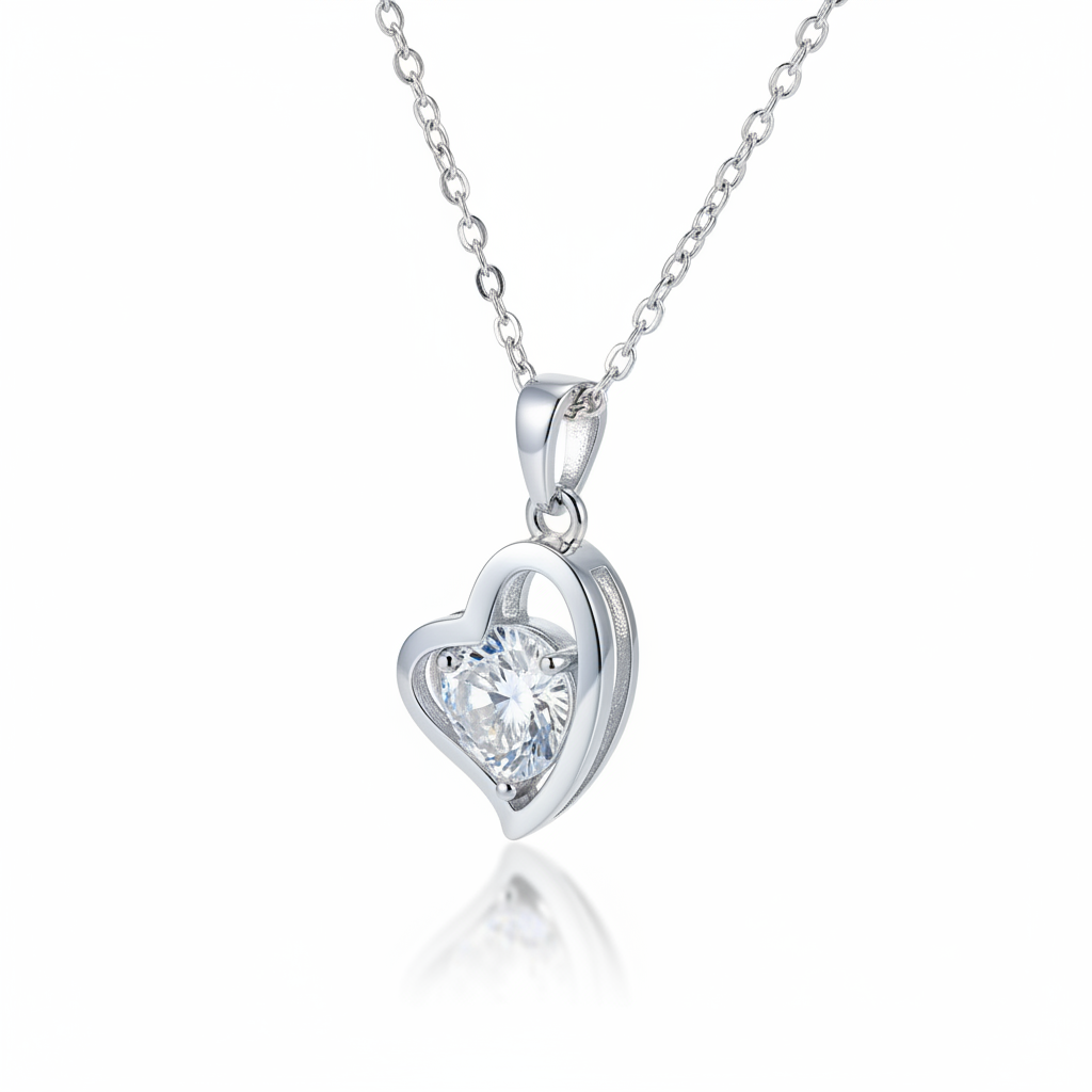 Heart Crystal Pendant Necklace