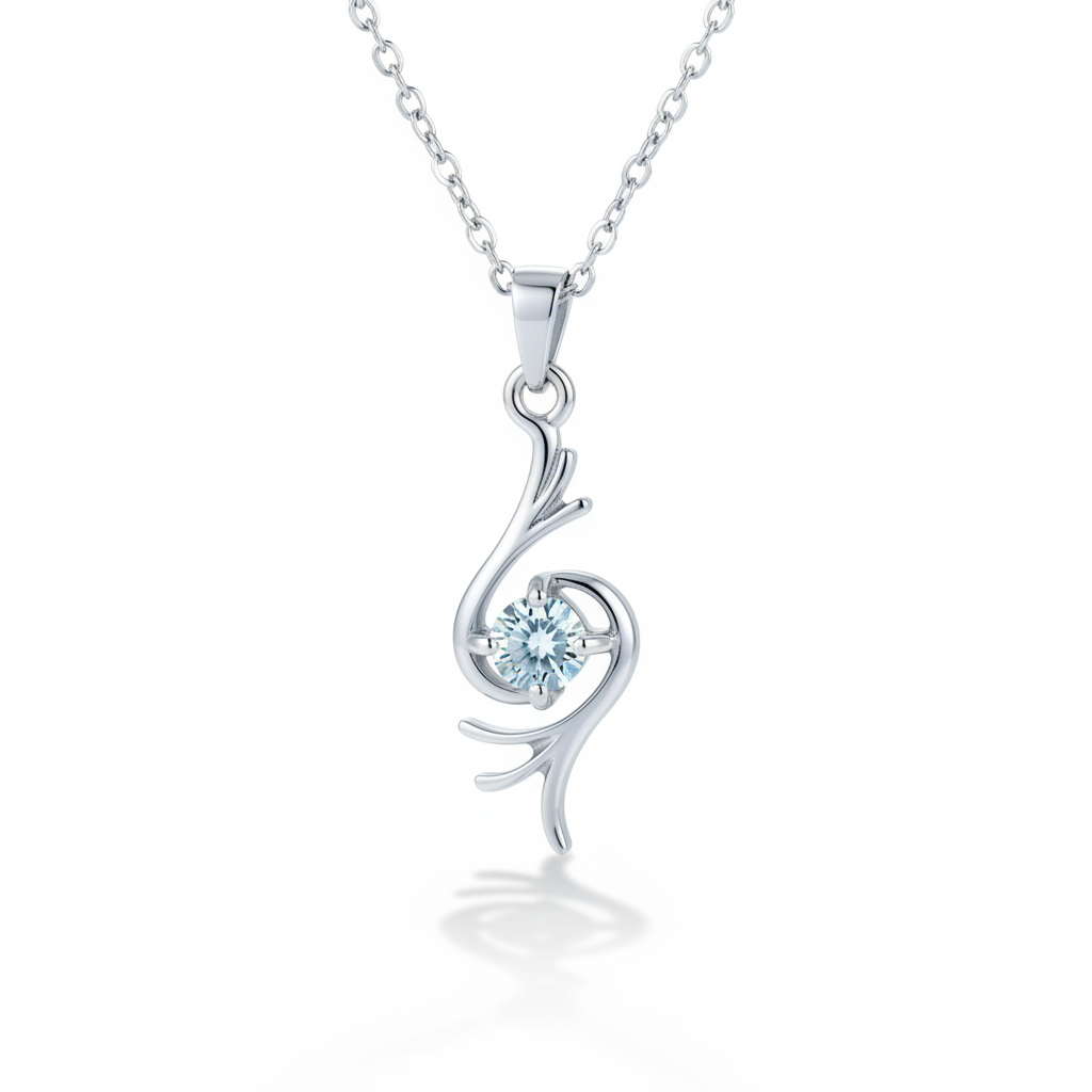 Elegant Crystal Swirl Pendant
