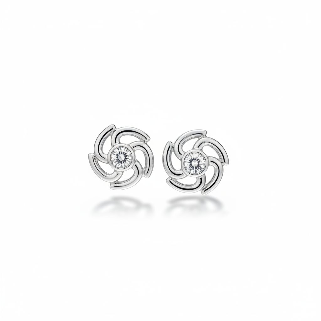 Pinwheel Sparkle Studs