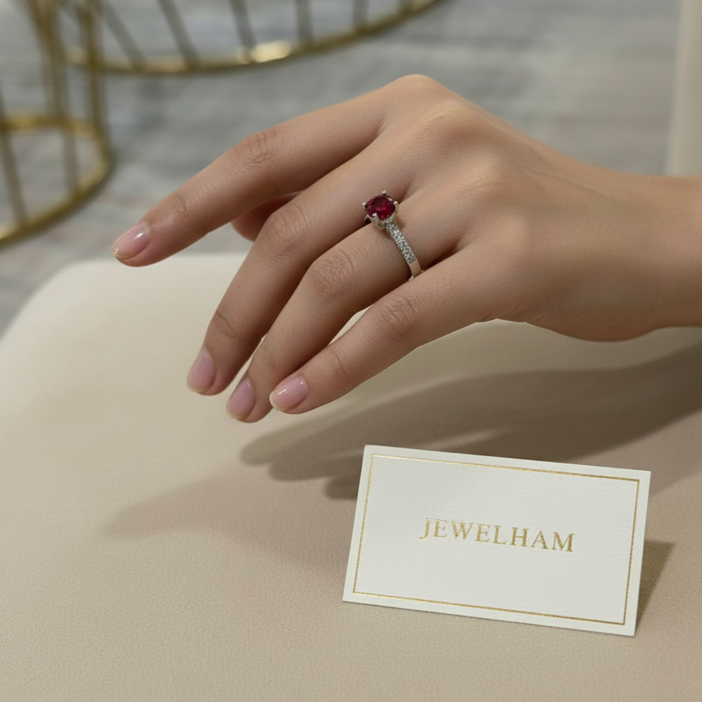 Ruby Sapphire Ring - Silver