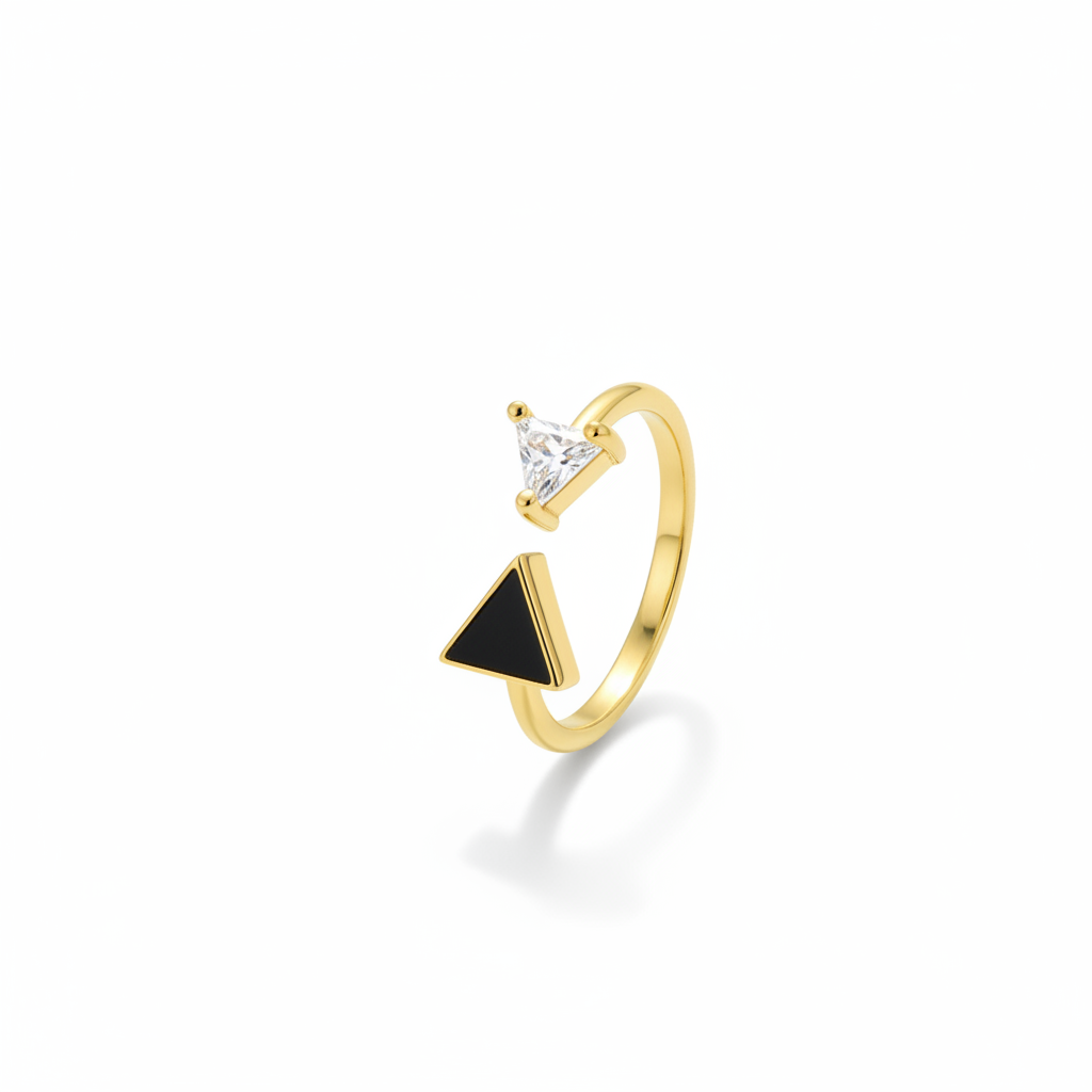Dual Triangle Crystal Ring