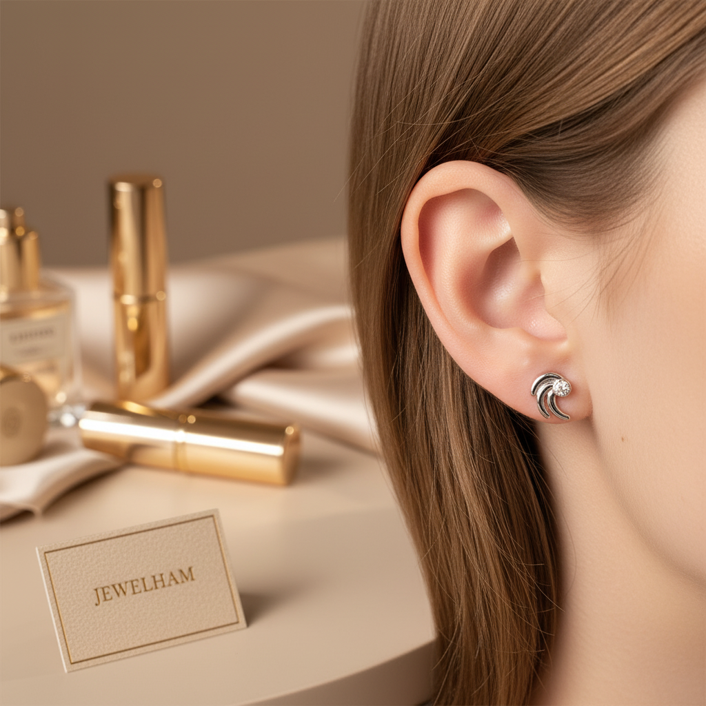 Wave Crystal Studs
