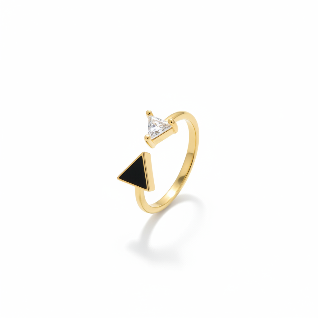 Dual Triangle Crystal Ring